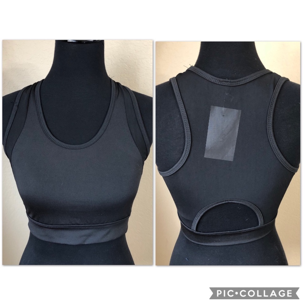 LA Society Black Mesh Sports Bra